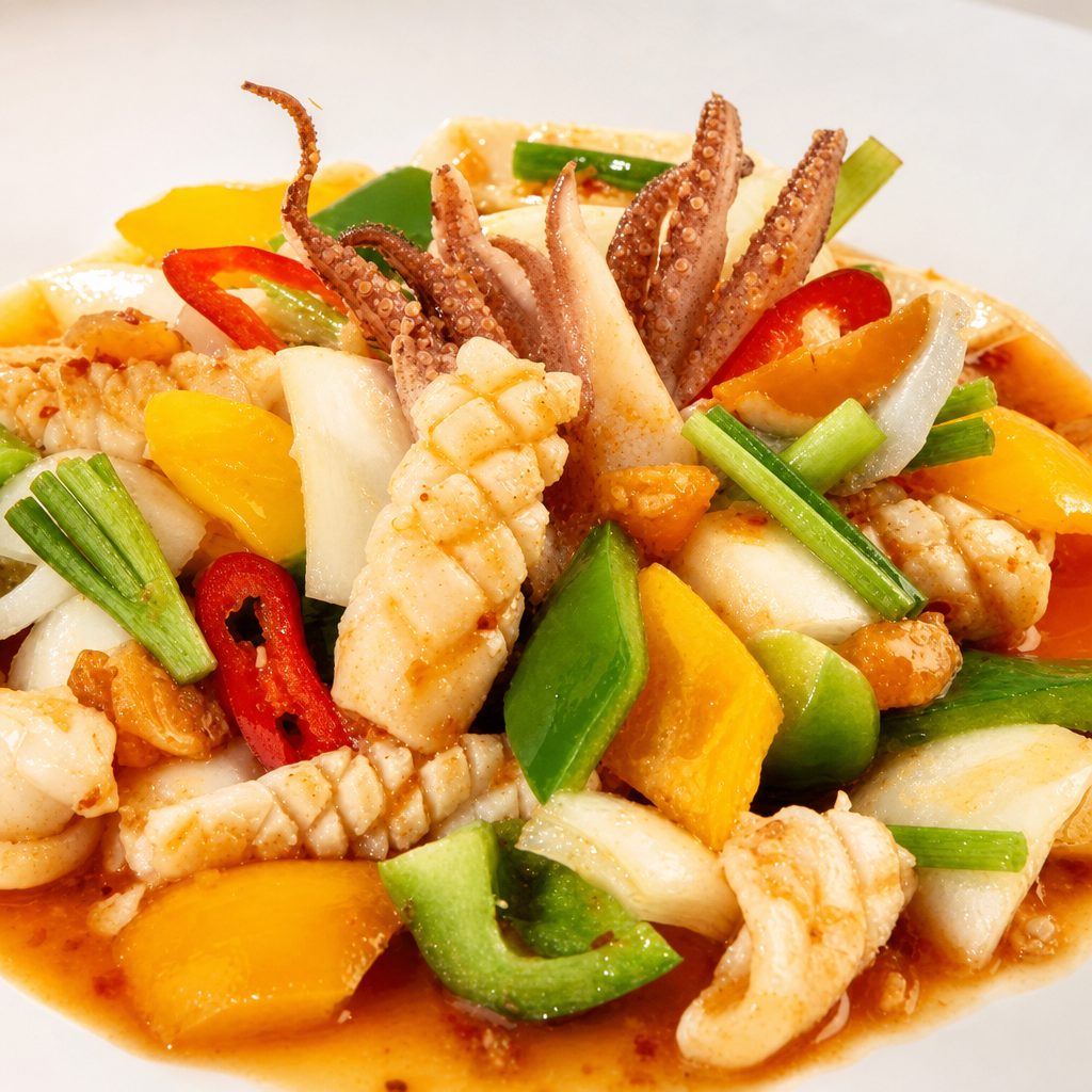 Mực Xào Chua Cay - Lightening Squid.