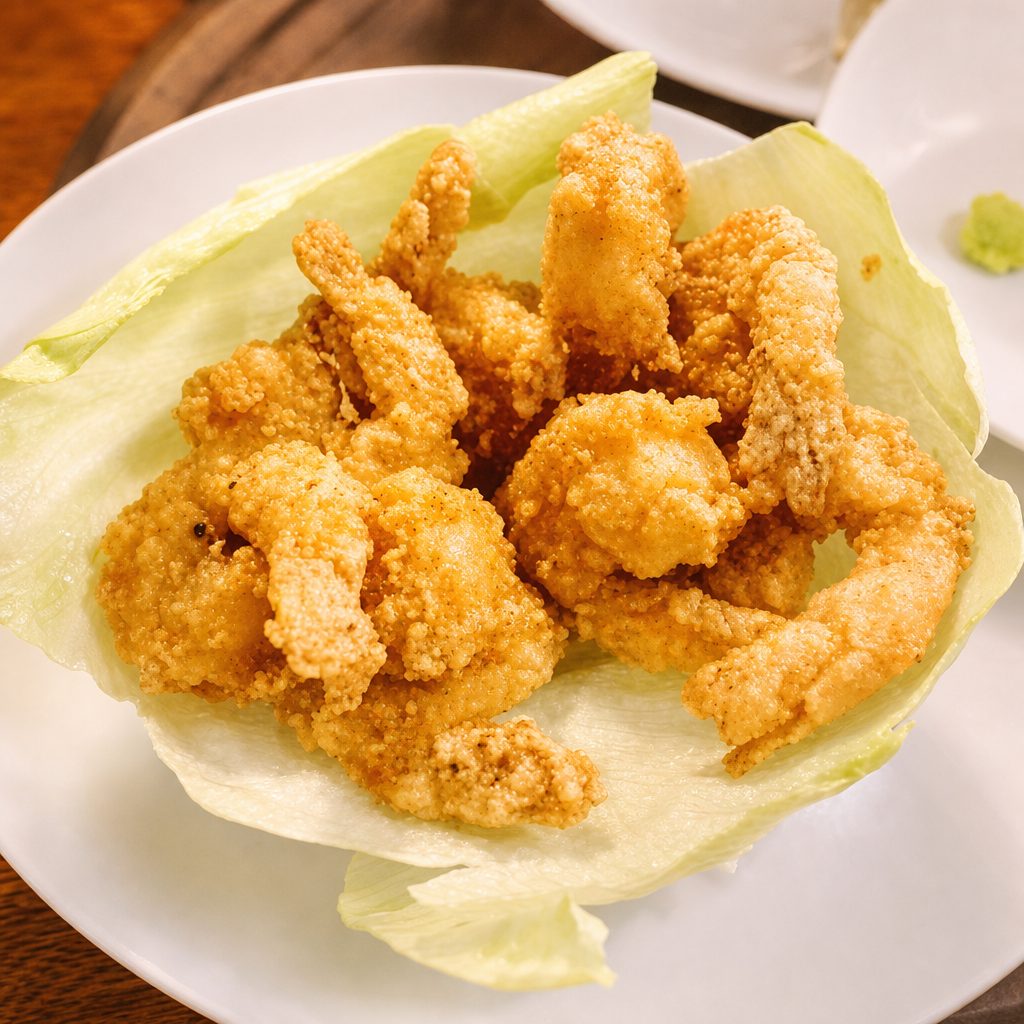Tôm Rang Trứng Muối - Shrimp in the Golden Basin.