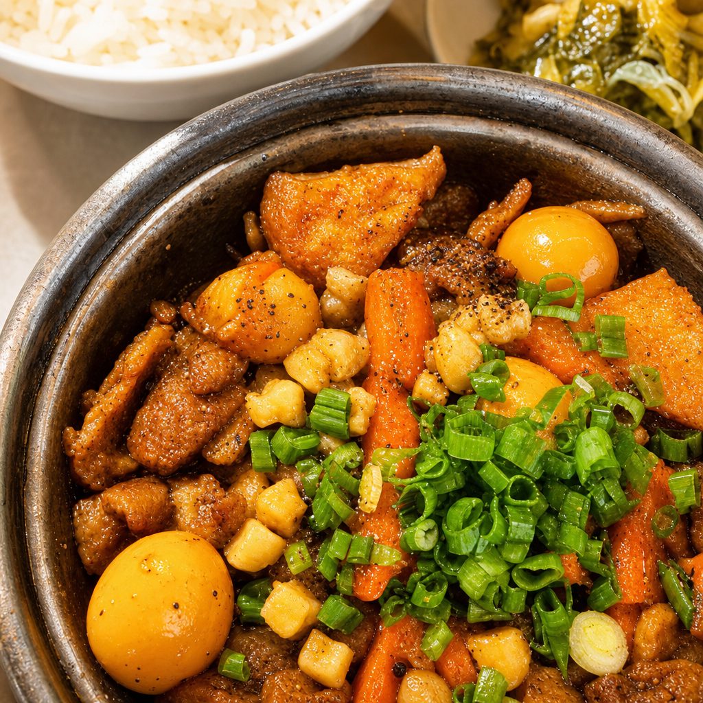 Thịt Heo Kho Đậu Hũ Trứng Cút - Fabulous Piglet.