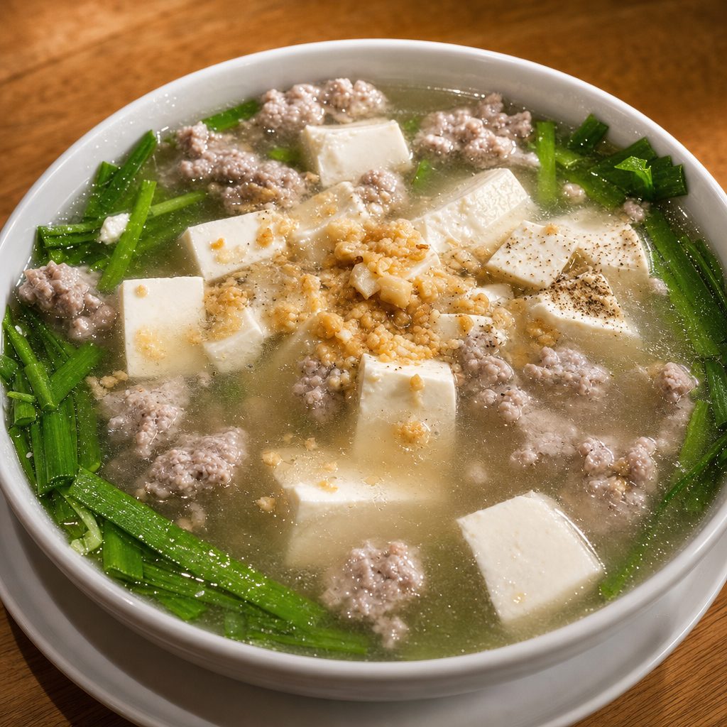 Canh Đậu Hũ Hẹ - Tolling in the Morning Soup (Family Size).
